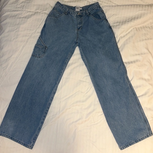 Tami Cargo Jeans Mid Wash Denim by Princess Polly - Picture 2 of 9